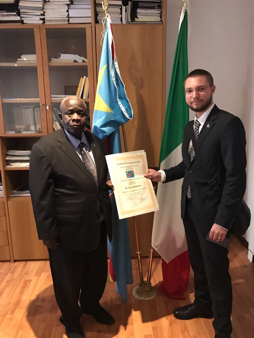 Nomina di consigliere culturale per l'Ambasciata della R.D. Congo in Italia - Luca Delpiano Official Site
